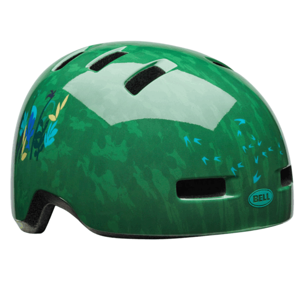Vonti Lil Ripper Child Helmet – Dino Den Design, Gloss Green